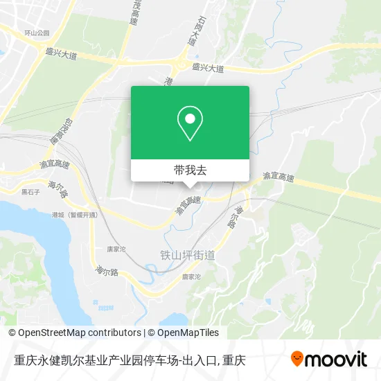 重庆永健凯尔基业产业园停车场-出入口地图
