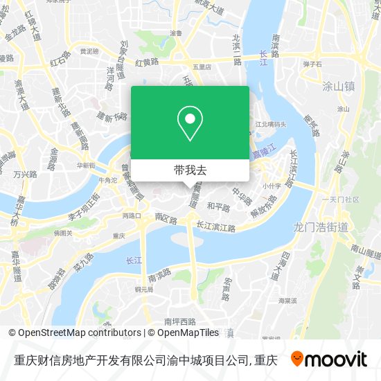 重庆财信房地产开发有限公司渝中城项目公司地图