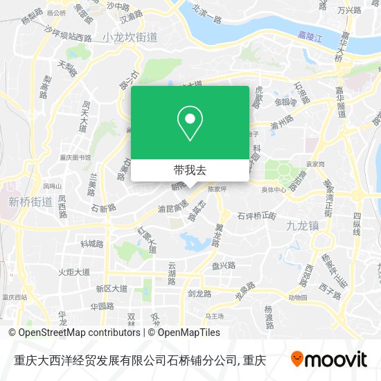 重庆大西洋经贸发展有限公司石桥铺分公司地图