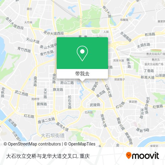 大石坎立交桥与龙华大道交叉口地图