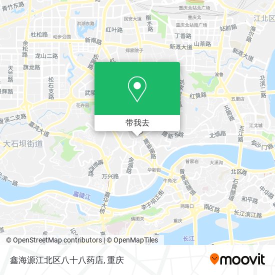 鑫海源江北区八十八药店地图