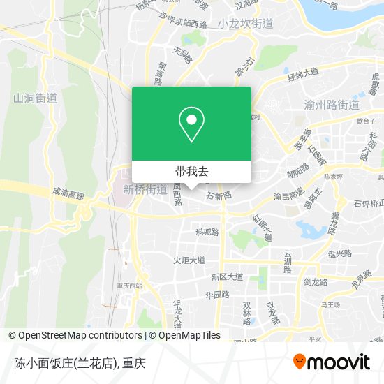 陈小面饭庄(兰花店)地图