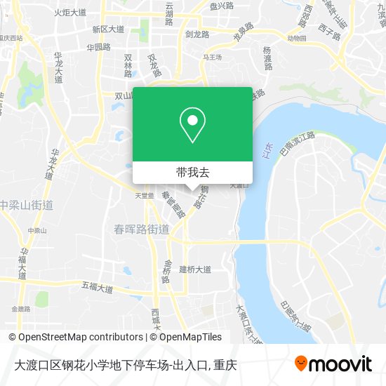 大渡口区钢花小学地下停车场-出入口地图