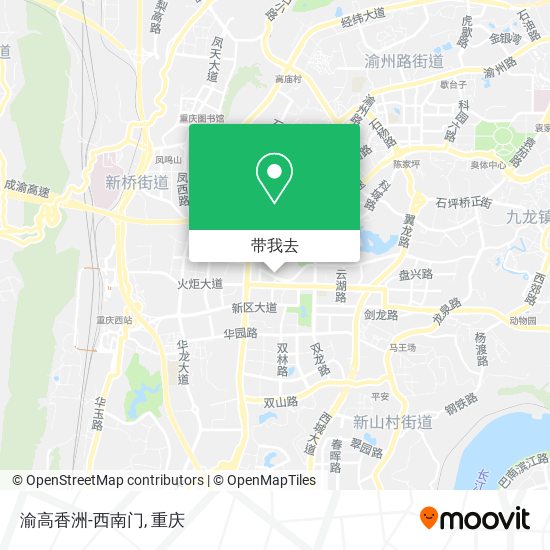渝高香洲-西南门地图