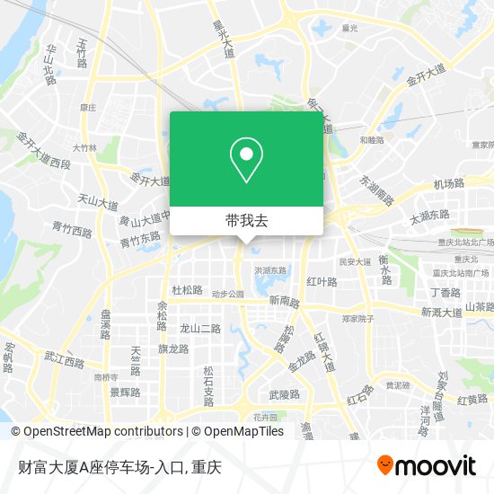财富大厦A座停车场-入口地图
