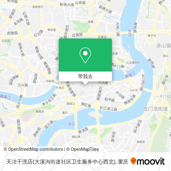 天洁干洗店(大溪沟街道社区卫生服务中心西北)地图