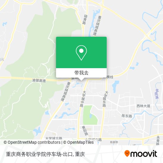 重庆商务职业学院停车场-出口地图