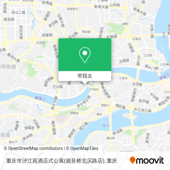 重庆市汐江苑酒店式公寓(观音桥北滨路店)地图