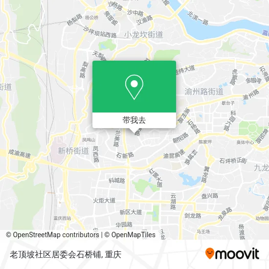 老顶坡社区居委会石桥铺地图
