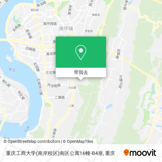 重庆工商大学(南岸校区)南区公寓16幢-B4座地图