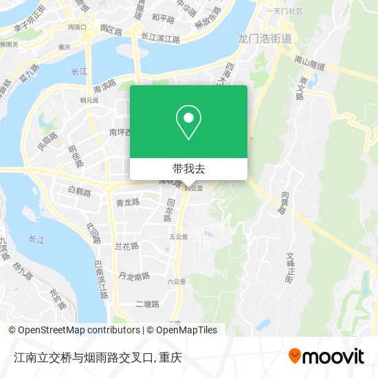 江南立交桥与烟雨路交叉口地图