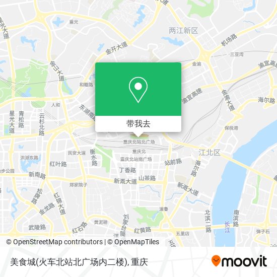 美食城(火车北站北广场内二楼)地图