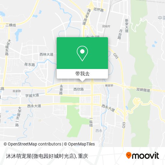 沐沐萌宠屋(微电园好城时光店)地图
