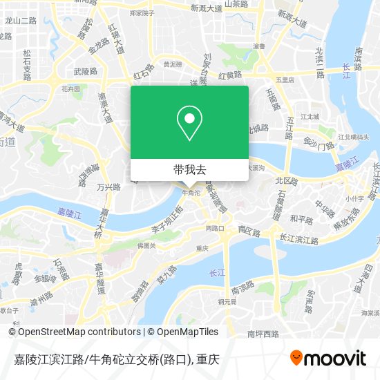 嘉陵江滨江路/牛角砣立交桥(路口)地图