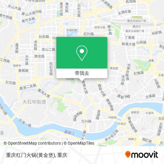 重庆红门火锅(黄金堡)地图
