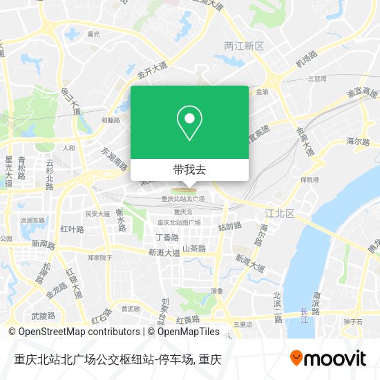 重庆北站北广场公交枢纽站-停车场地图