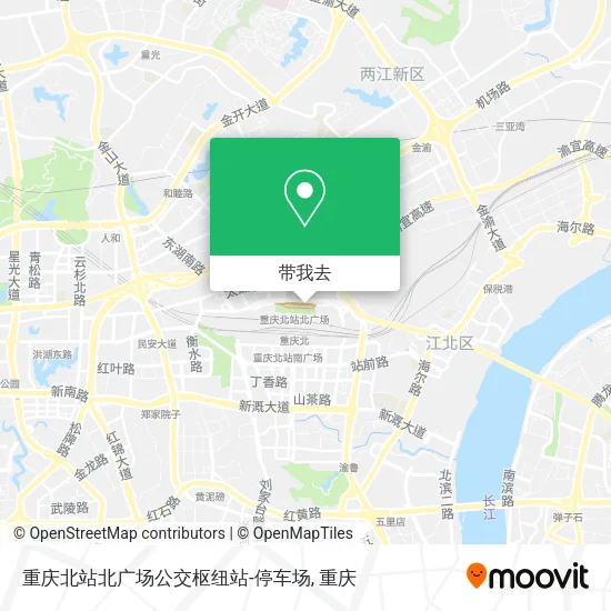 重庆北站北广场公交枢纽站-停车场地图