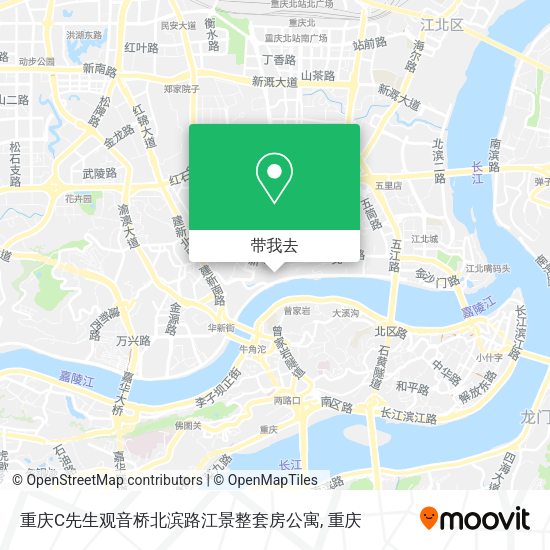 重庆C先生观音桥北滨路江景整套房公寓地图