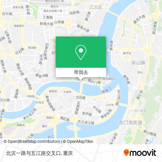 北滨一路与五江路交叉口地图
