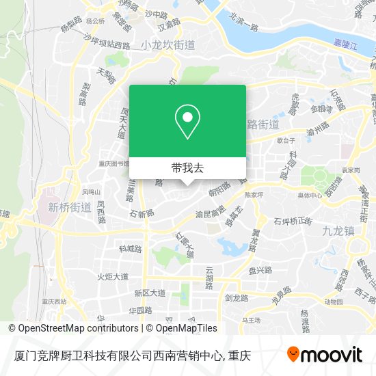 厦门竞牌厨卫科技有限公司西南营销中心地图