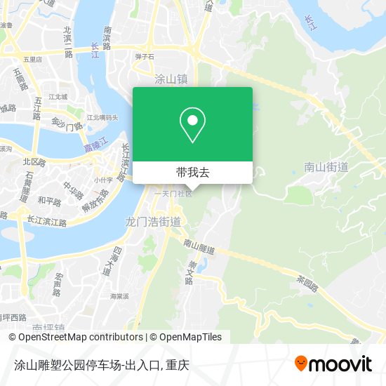 涂山雕塑公园停车场-出入口地图