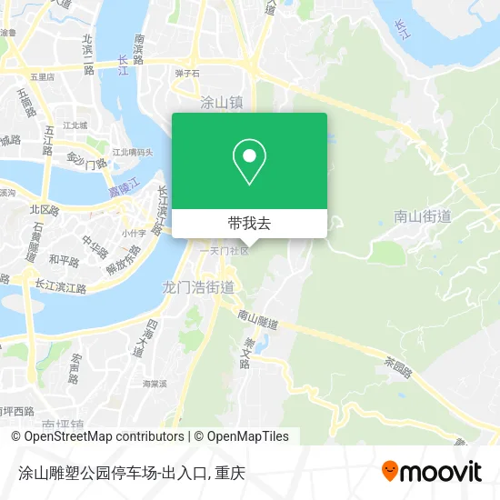 涂山雕塑公园停车场-出入口地图