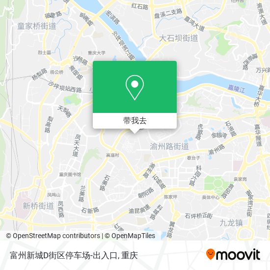 富州新城D街区停车场-出入口地图