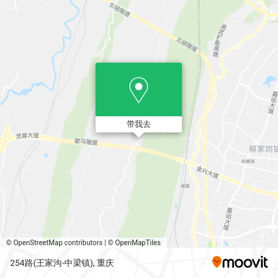254路(王家沟-中梁镇)地图