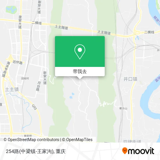 254路(中梁镇-王家沟)地图