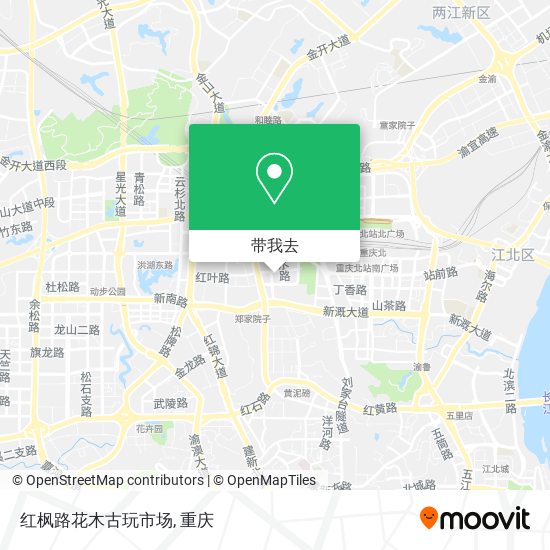 红枫路花木古玩市场地图