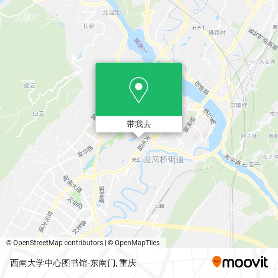 西南大学中心图书馆-东南门地图