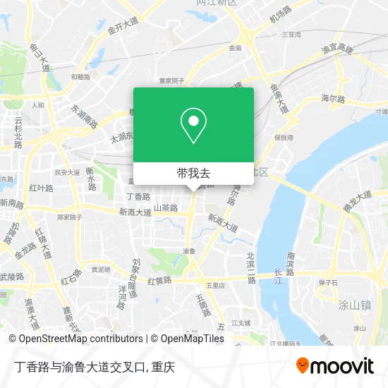 丁香路与渝鲁大道交叉口地图