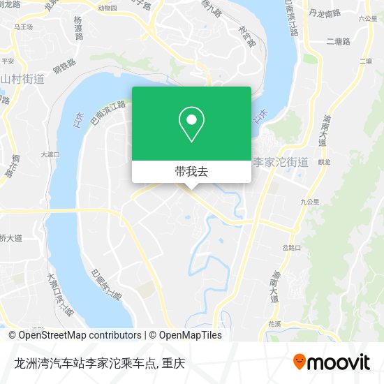 龙洲湾汽车站李家沱乘车点地图