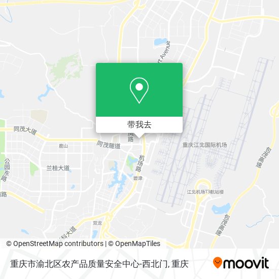 重庆市渝北区农产品质量安全中心-西北门地图