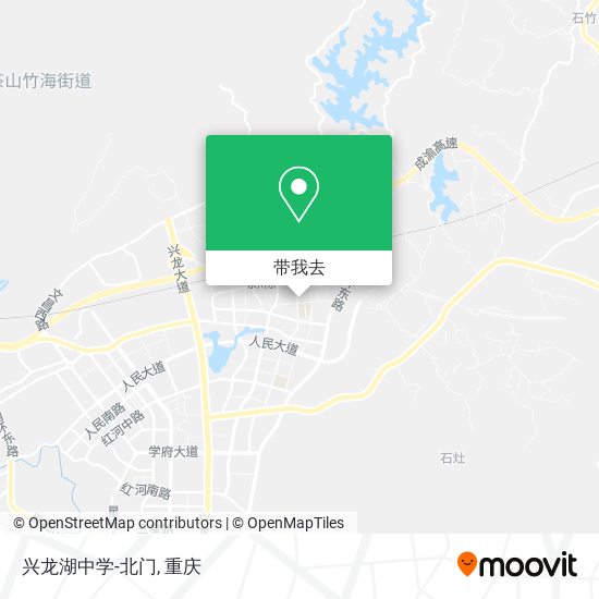 兴龙湖中学-北门地图