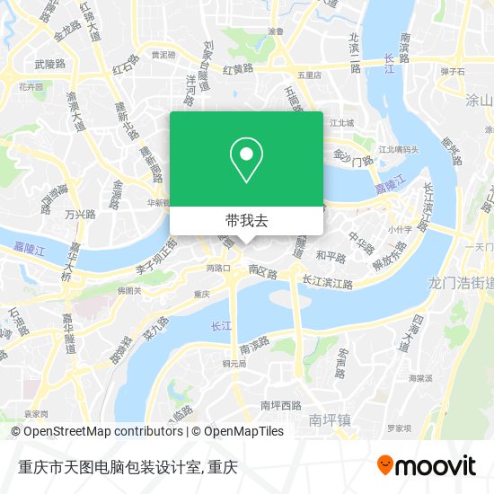 重庆市天图电脑包装设计室地图