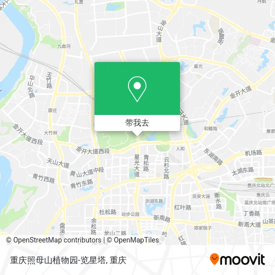 重庆照母山植物园-览星塔地图