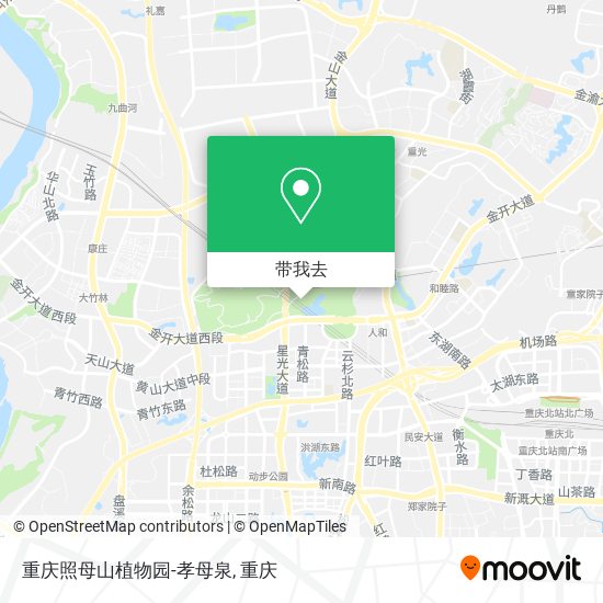 重庆照母山植物园-孝母泉地图