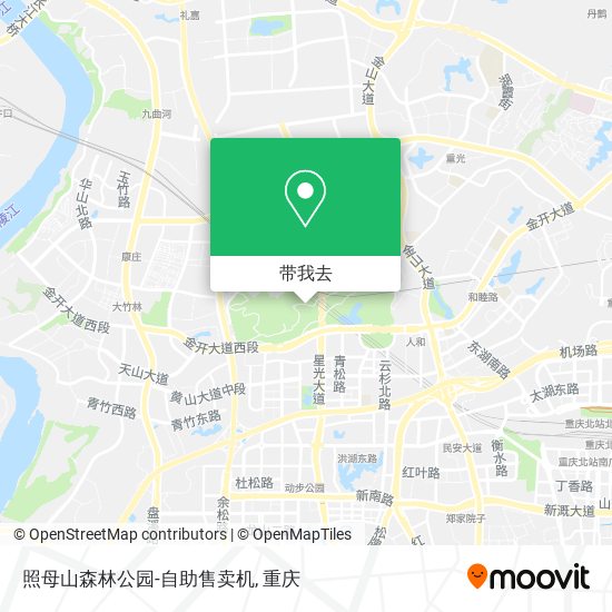 照母山森林公园-自助售卖机地图