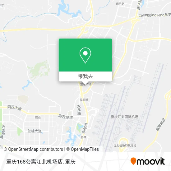 重庆168公寓江北机场店地图