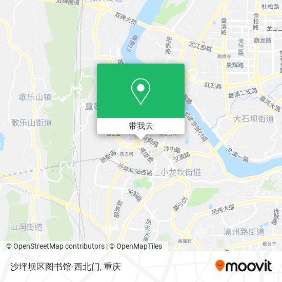 沙坪坝区图书馆-西北门地图