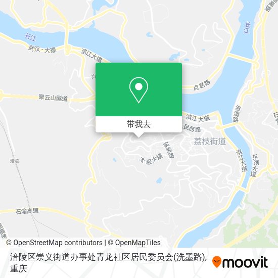 涪陵区崇义街道办事处青龙社区居民委员会(洗墨路)地图