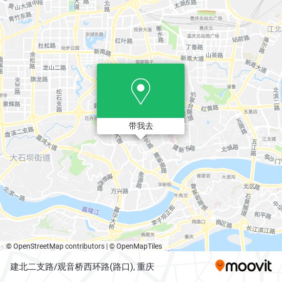建北二支路/观音桥西环路(路口)地图