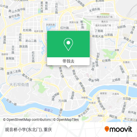 观音桥小学(东北门)地图