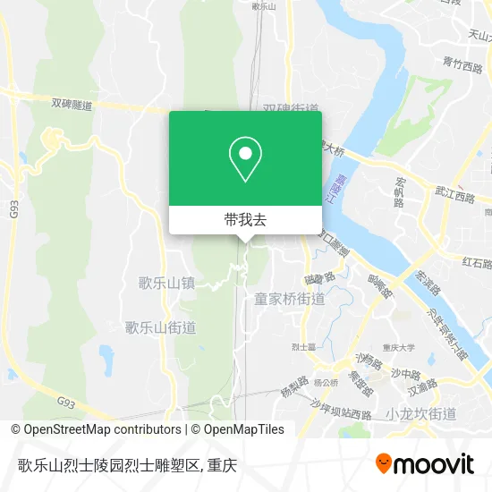 歌乐山烈士陵园烈士雕塑区地图