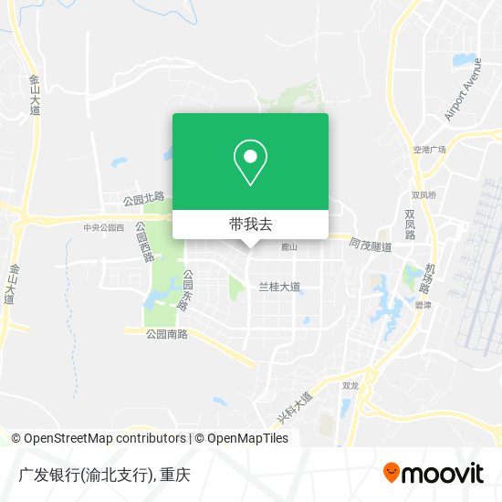 广发银行(渝北支行)地图