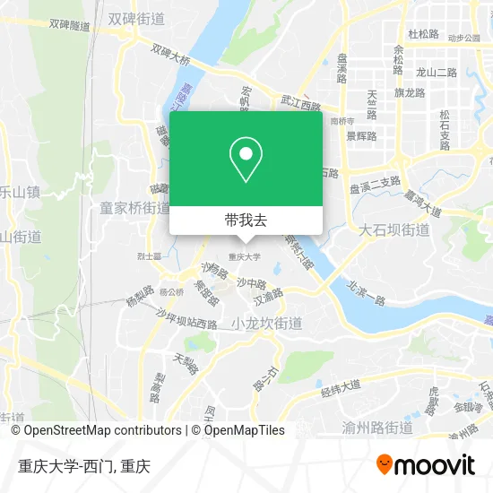 重庆大学-西门地图