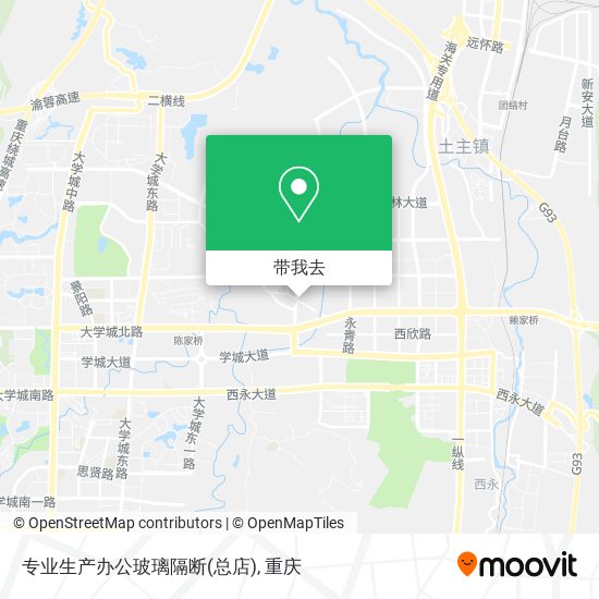 专业生产办公玻璃隔断(总店)地图