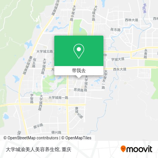 大学城渝美人美容养生馆地图