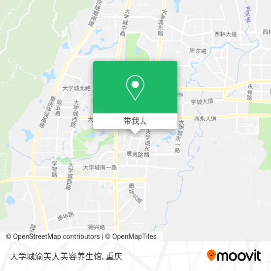 大学城渝美人美容养生馆地图